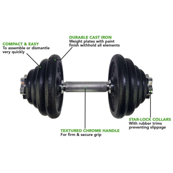 Hantel TUNTURI Dumbbell Set 15kg, screw