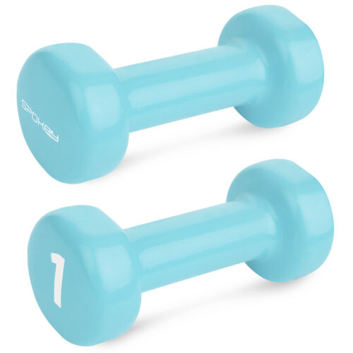 Hantlid SPOKEY Shape 2x1 kg, sinakasrohelised