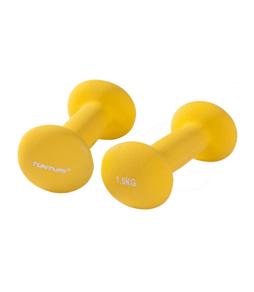Hantlid-TUNTURI-Neopreen-Dumbbells-1.5kg-kollased Hantlid TUNTURI Neopreen Dumbbells 1.5kg, kollased