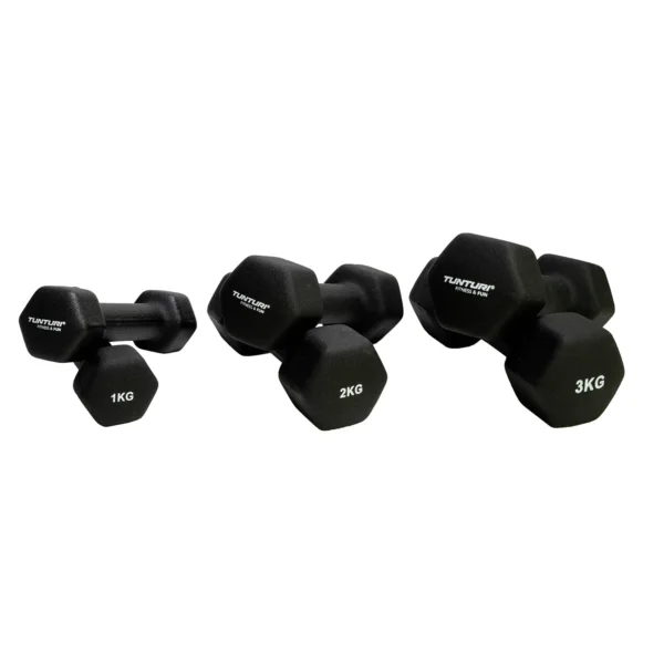 Hantlid-TUNTURI-Neopreen-Dumbbellset-3-paari-hoidik-5 Hantlid TUNTURI Neopreen Dumbbellset, 3 paari + hoidik