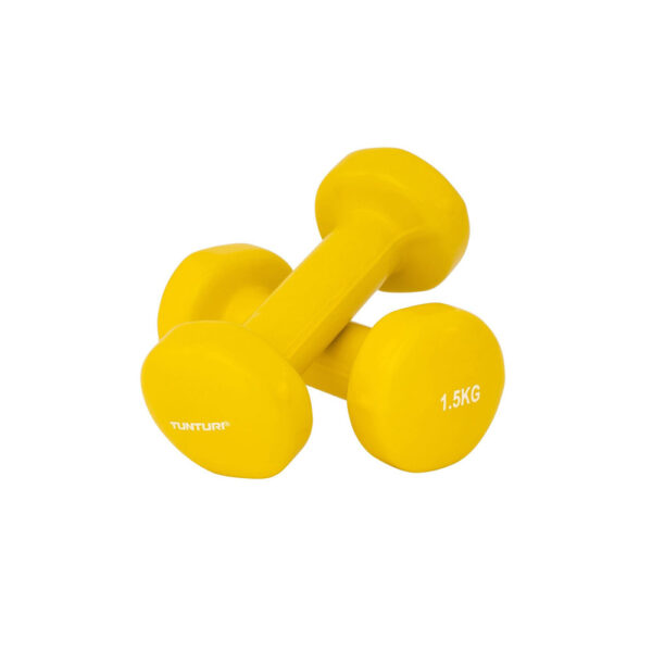 Hantlid-TUNTURI-Vinyl-Dumbbells-1.5kg-kollased Hantlid TUNTURI Vinyl Dumbbells 1.5kg, kollased