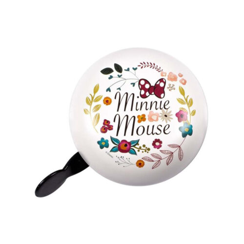Jalgrattakell Minnie Flowers Retro, valge lilleline