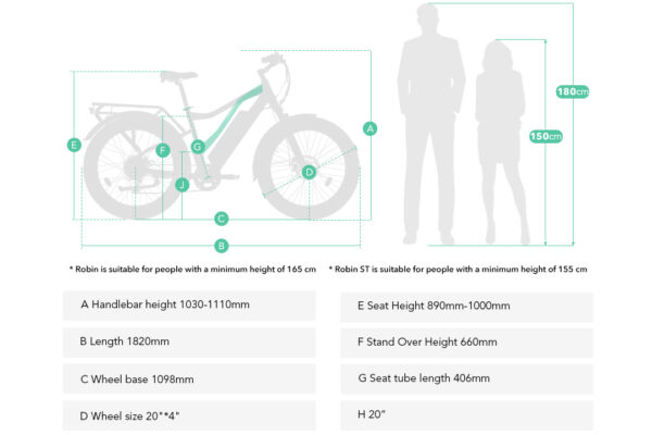 Elektrijalgratas JOBOBIKE Robin ST Green 14 LG
