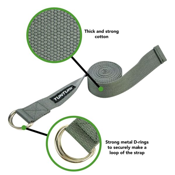 Jooga-pael-TUNTURI-Yoga-Straps-200cm-hall-4 Jooga pael TUNTURI Yoga Straps, 200cm, hall