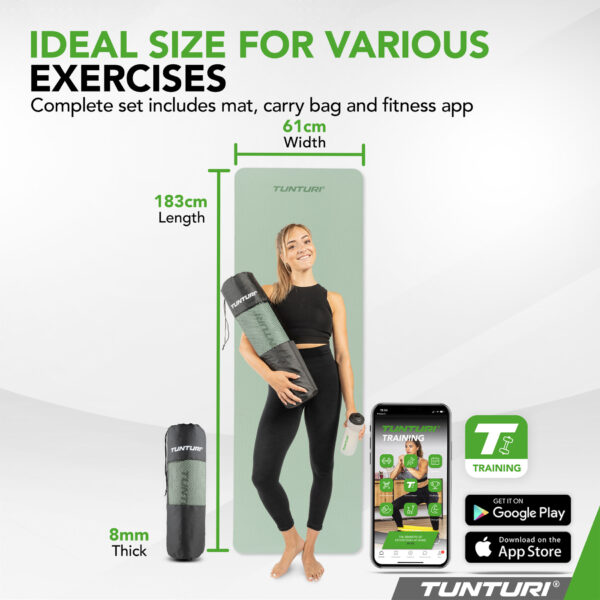 Joogamatt Tunturi Yogamat 8mm, Mint