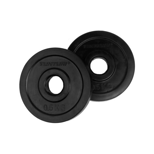 Raskuskettad TUNTURI Rubber Plates, 30 mm, 0.5kg (paar)