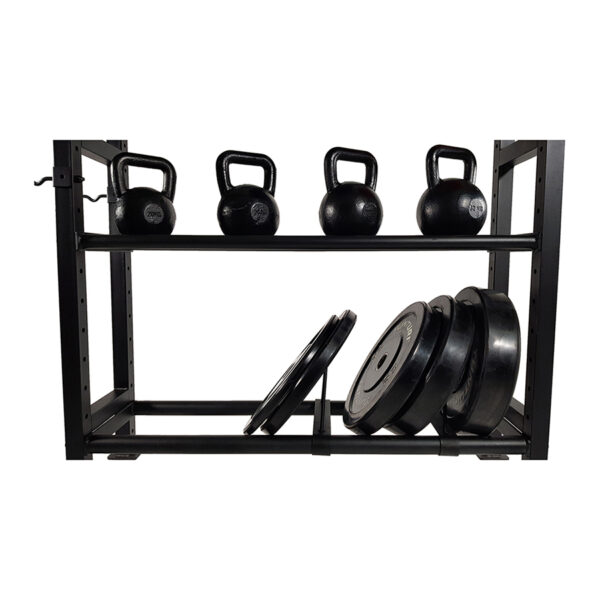 Multifunktsionaalne alus Tunturi Wall-Kettle-Bumper Multi Storage Rack (1/2