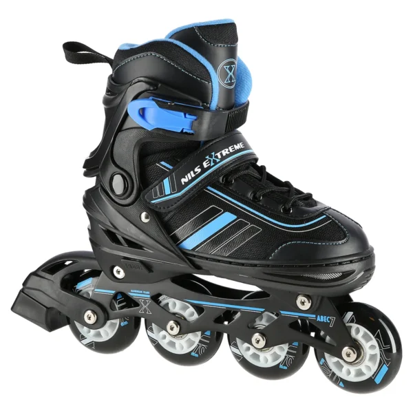 (Rull)uisud NILS Extreme 2in1 In-line Skates/Figure Ice Skates, Black/Blue (S)