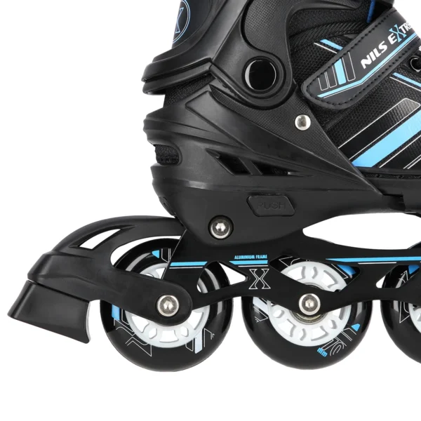 (Rull)uisud NILS Extreme 2in1 In-line Skates/Figure Ice Skates, Black/Blue (S)