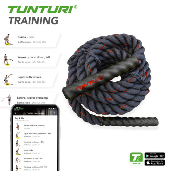 Noor-TUNTURI-Battle-Rope-12m-3 Treeningköis TUNTURI Battle Rope 12m