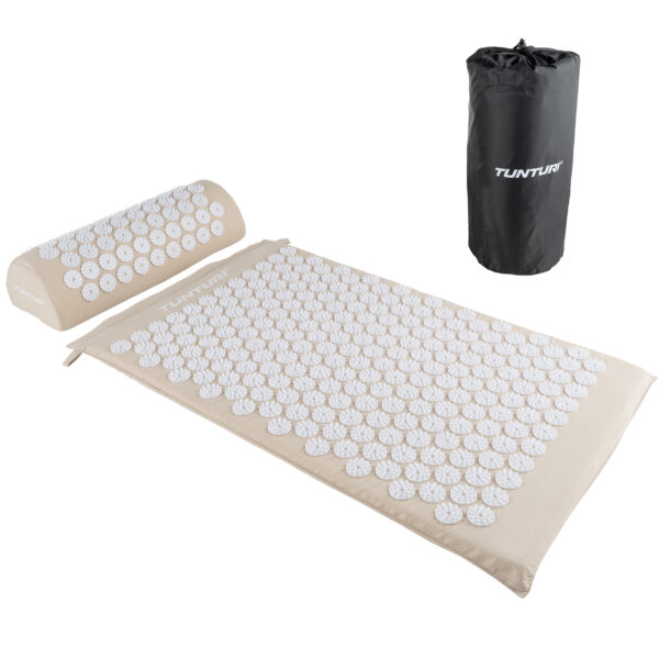 Punktimassaaži matt  ja padi Tunturi Acupressure Mat And Pillow, Beige