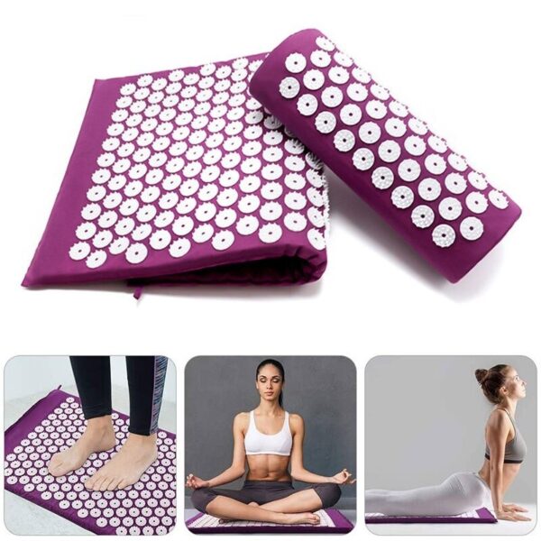 Punktimassaaži matt padjaga MM-001 Acupressure Mat with Pillow, roosa
