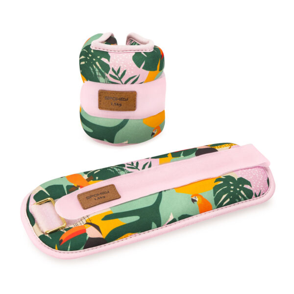 Randme- ja pahkluuraskused SPOKEY Home Jungle 2x1.5 kg, roosa-kirju