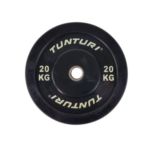 Raskusketas-Tunturi-Training-Bumper-Plate-20-kg-Black-1-2 Raskusketas TUNTURI Training Bumper Plate, 50 mm, 20 kg