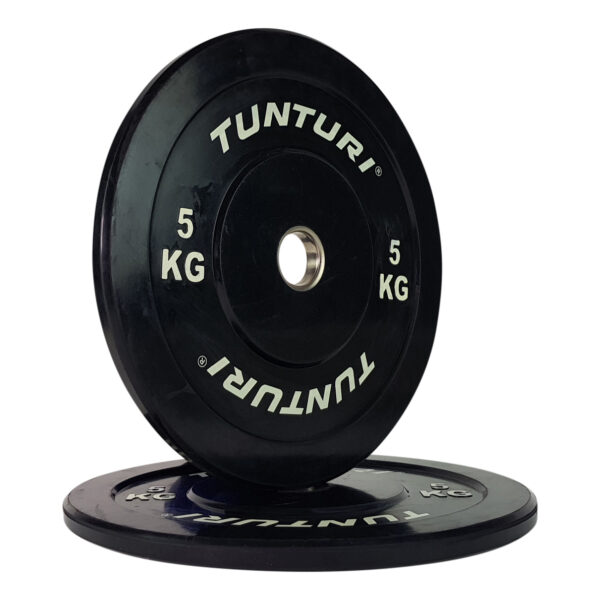 Raskusketas-Tunturi-Training-Bumper-Plate-5-kg-Black-2 Raskusketas TUNTURI Training Bumper Plate, 50 mm, 5 kg