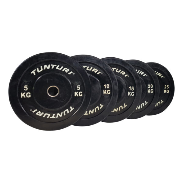 Raskusketas-Tunturi-Training-Bumper-Plate-5-kg-Black-4 Raskusketas TUNTURI Training Bumper Plate, 50 mm, 5 kg