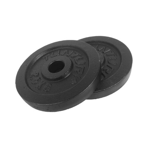 Raskuskettad-TUNTURI-Plates-Black-2.5kg-paar-1 Raskuskettad TUNTURI Plates Black, 30 mm, 2.5kg (paar)