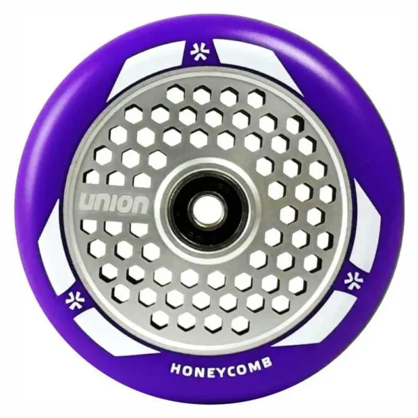 Ratas-toukerattale-UNION-Honeycomb-Pro-Scooter-Wheel-110mm-lilla-hobe Ratas tõukerattale UNION Honeycomb Pro Scooter Wheel 110mm, lilla/hõbe