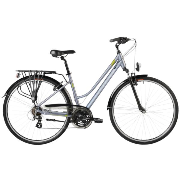 Romet_Gazela0_2024-hallroheline Naiste jalgratas ROMET Gazela 0, hall-roheline (L)