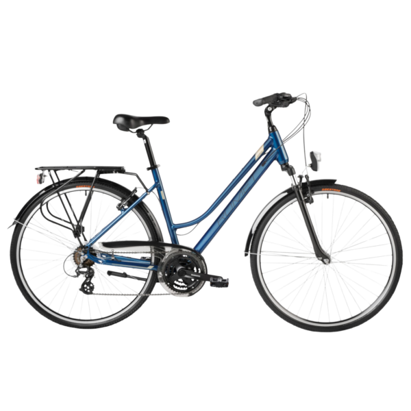 Romet_Gazela0_2024-tyrkiiskuldne Naiste hübriidratas ROMET Gazela 0, türkiis-kuldne (M)