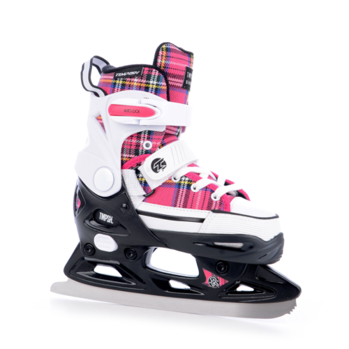 Tempish_RebelIceTGirl_valgemustroosa Laste uisud TEMPISH Rebel Ice T Girl Adjustable Skate, roosa/must (M)