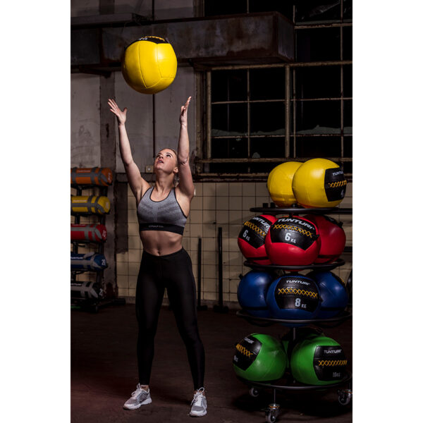 Topispall-Tunturi-Wall-Ball-10-kg-roheline-2-2-1 Topispall Tunturi Wall Ball 4 kg, kollane