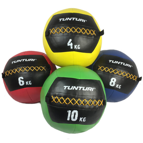 Topispall-Tunturi-Wall-Ball-10-kg-roheline-4-1-1 Topispall Tunturi Wall Ball 4 kg, kollane