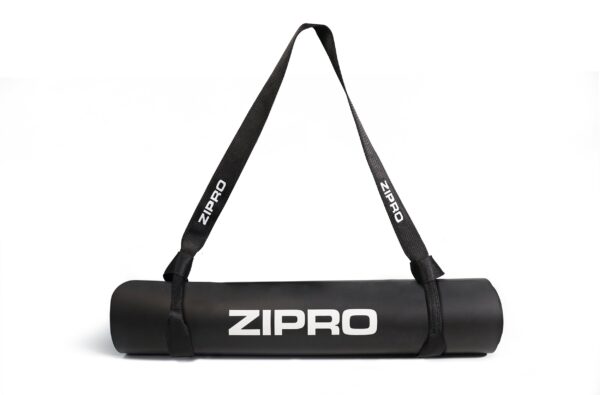 Võimlemismatt joogapaelaga ZIPRO Training Mat with Yoga Strap, must