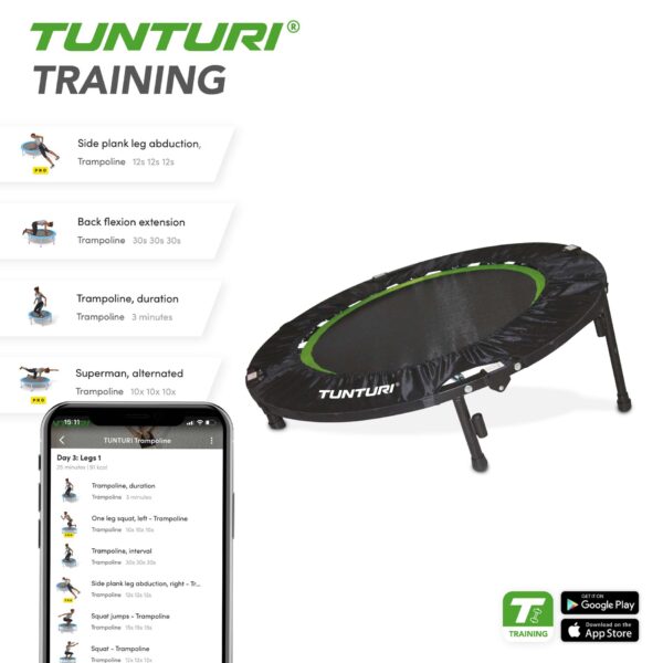 batuut_Tunturi_FoldableFitnessTrampoline-3 Batuut TUNTURI 4-folding Fitness Trampoline