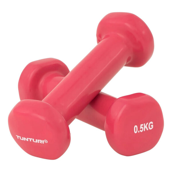 hantlid-tunturi-dumbbells-vinyl-2x0.5-pink-1 Hantlid TUNTURI Vinyl Dumbbells 2 x 0,5 kg, roosa