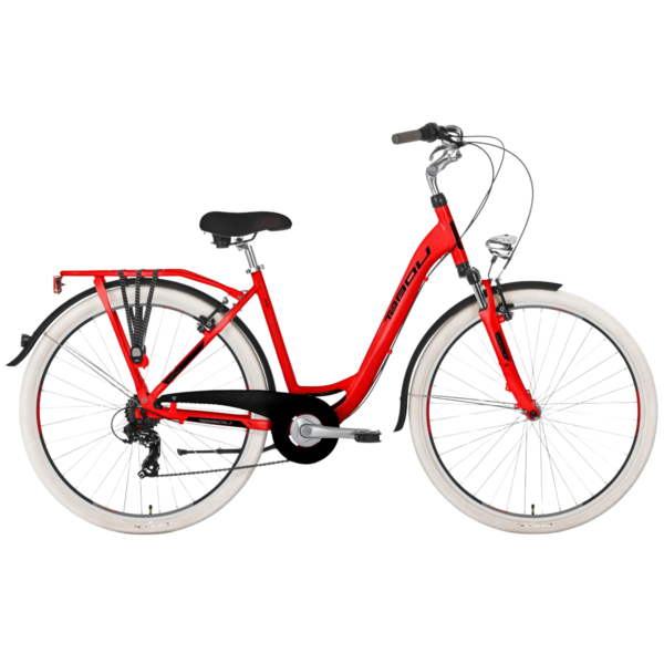 Naiste linnaratas TABOU Kayla 28", punane/must (M)