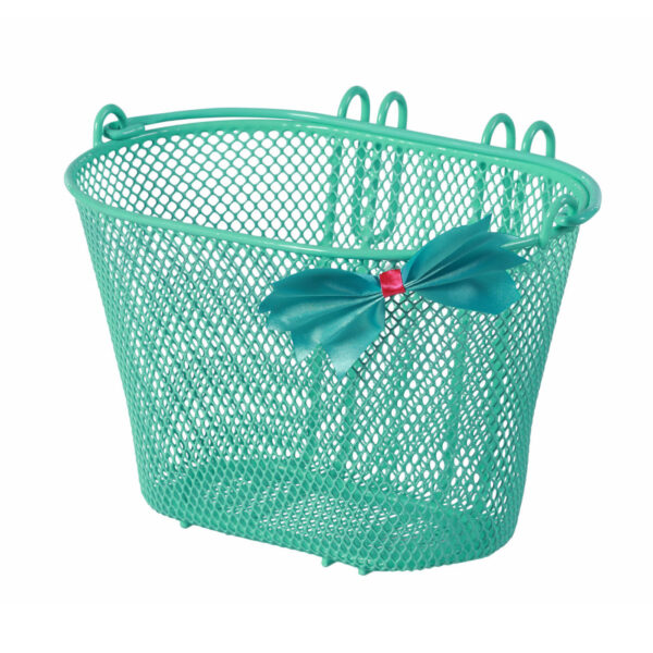 jalgrattakorv-basil-bowtie-green Jalgratta esikorv BASIL Jasmin Bow-tie lasterattale