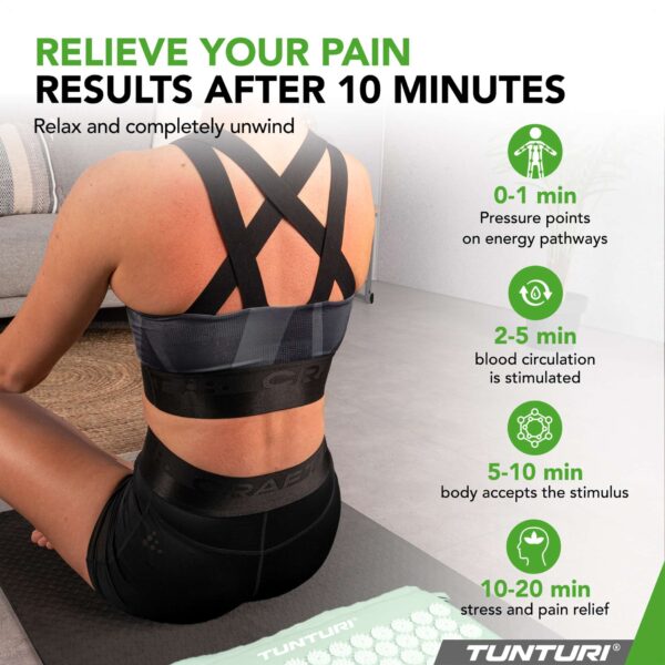 punktimassaazimattjapadi_Tunturi_Acupressure-Mint-3 Akupunktuurimatt ja -padi TUNTURI Acupressure Mat And Pillow, Mint