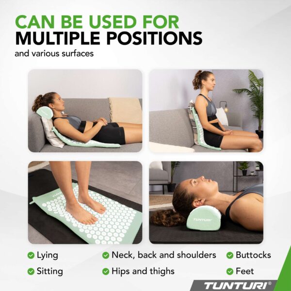 punktimassaazimattjapadi_Tunturi_Acupressure-Mint-4 Akupunktuurimatt ja -padi TUNTURI Acupressure Mat And Pillow, Mint