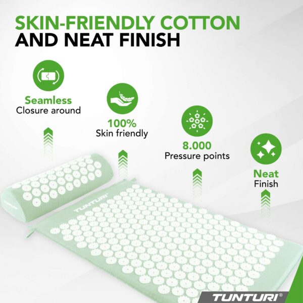 punktimassaazimattjapadi_Tunturi_Acupressure-Mint-5 Akupunktuurimatt ja -padi TUNTURI Acupressure Mat And Pillow, Mint