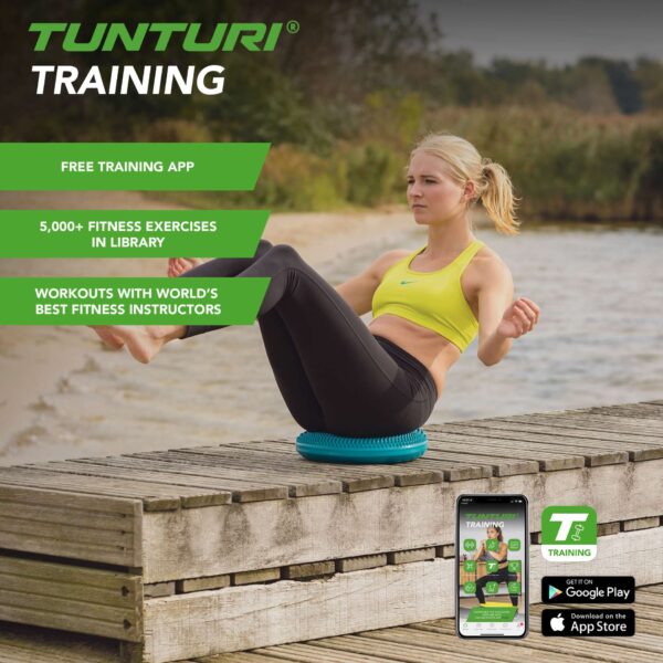 Tasakaalupadi TUNTURI Air Stepper Pad Turquoise