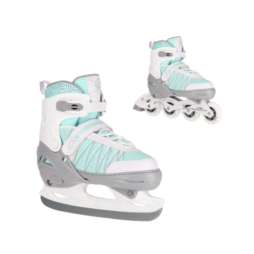 2in1 (rull)uisud NILS EXTREME NH11912A In-line Skates/Hockey Ice Skates, valge-münt, M (35-38)