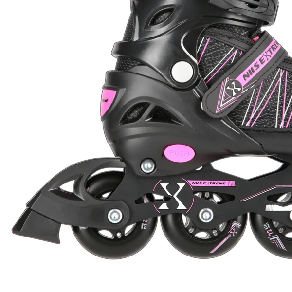 2in1_NilsExtreme_NH11912A-BlackPink-7 2in1 (rull)uisud NILS EXTREME NH11912A In-line Skates/Hockey Ice Skates, S (31-34), Black/Pink