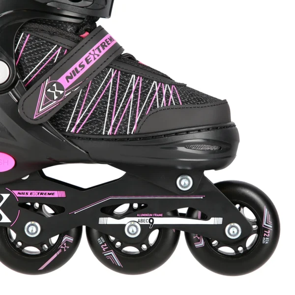 2in1_NilsExtreme_NH11912A-BlackPink-8 2in1 (rull)uisud NILS EXTREME NH11912A In-line Skates/Hockey Ice Skates, S (31-34), Black/Pink