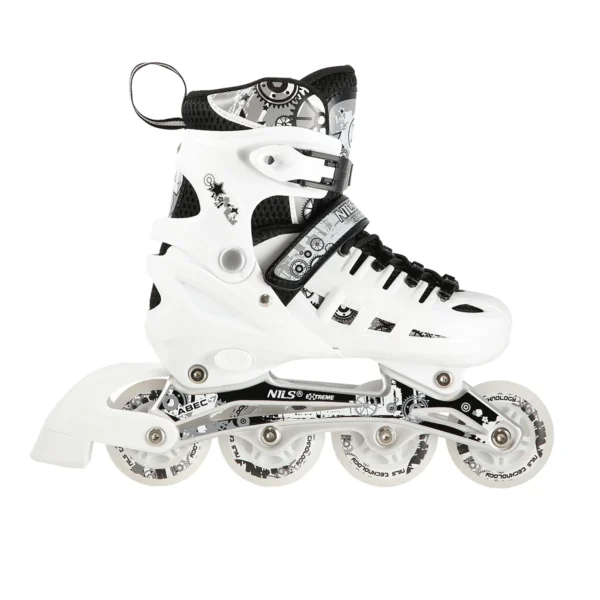 4in1_NilsExtreme_NH10905-WhiteBlack-3 4in1 (rull)uisud NILS EXTREME NH10905 LED In-line Skates/Hockey Ice Skates, S (31-34), White/Black