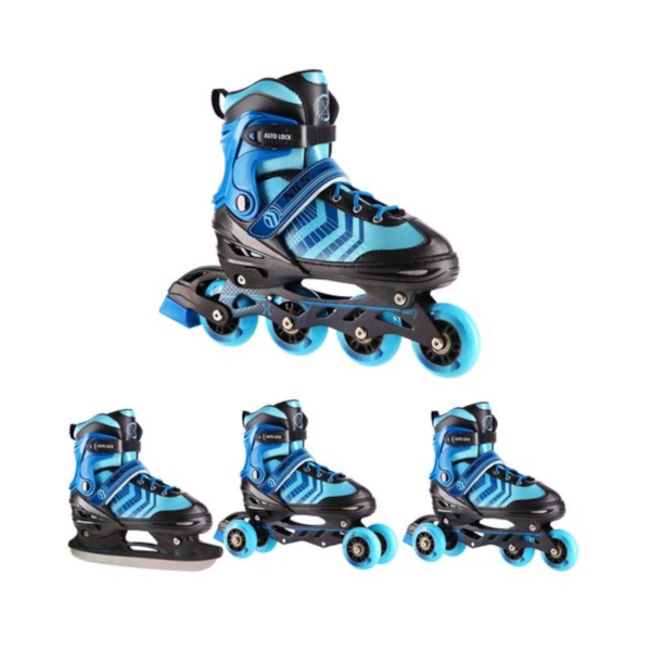 4in1_NilsExtreme_NH18192-mustsinine 4in1 (rull)uisud NILS EXTREME NH18192A In-line Skates/Hockey Ice Skates, must-sinine, L (39-43)