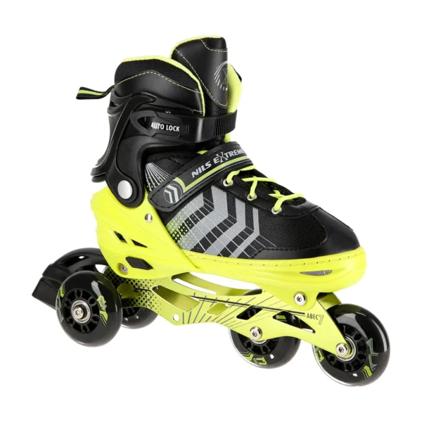4in1_rulluisud_NilsExtreme_NH18192-BlackGreen-12 4in1 (rull)uisud NILS EXTREME NH18192 In-line Skates/Hockey Ice Skates, M (34-38), Black/Green