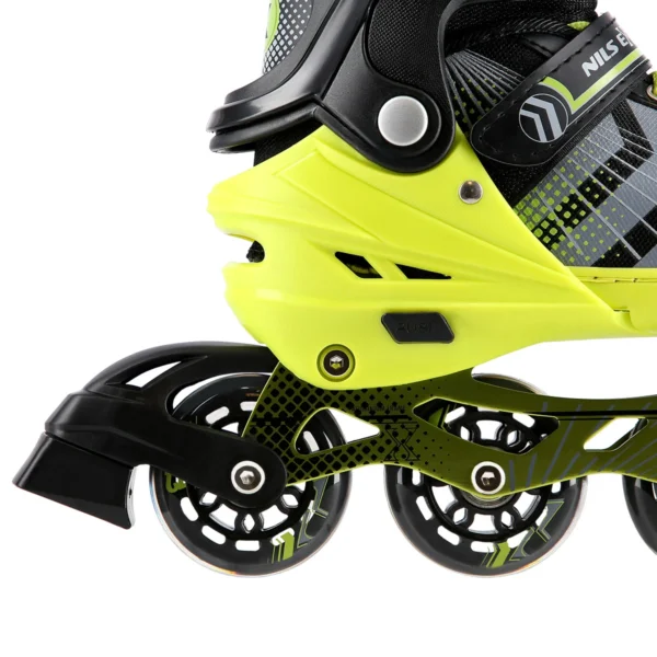4in1_rulluisud_NilsExtreme_NH18192-BlackGreen-8 4in1 (rull)uisud NILS EXTREME NH18192 In-line Skates/Hockey Ice Skates, M (34-38), Black/Green
