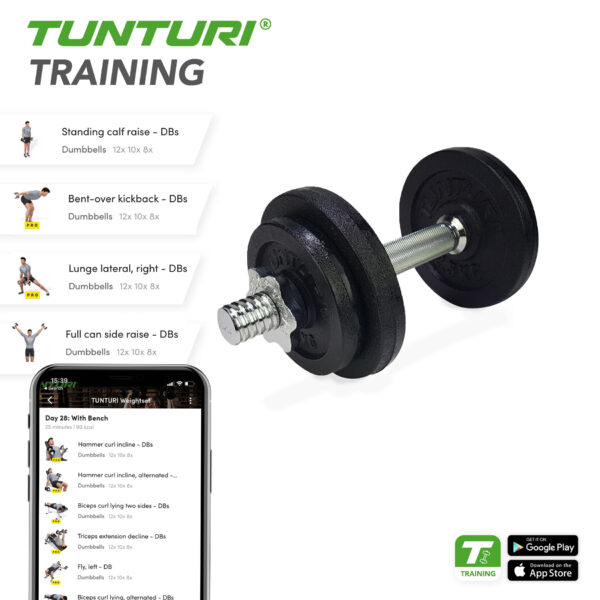 Hantlid TUNTURI Dumbbellset 20kg (2 tk)