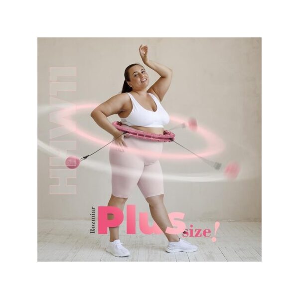 Hularõngas raskuse ja vööga HMS HHW11 Hula Hoop, roosa