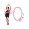 Hularõngas raskuse ja vööga HMS HHW11 Hula Hoop, roosa