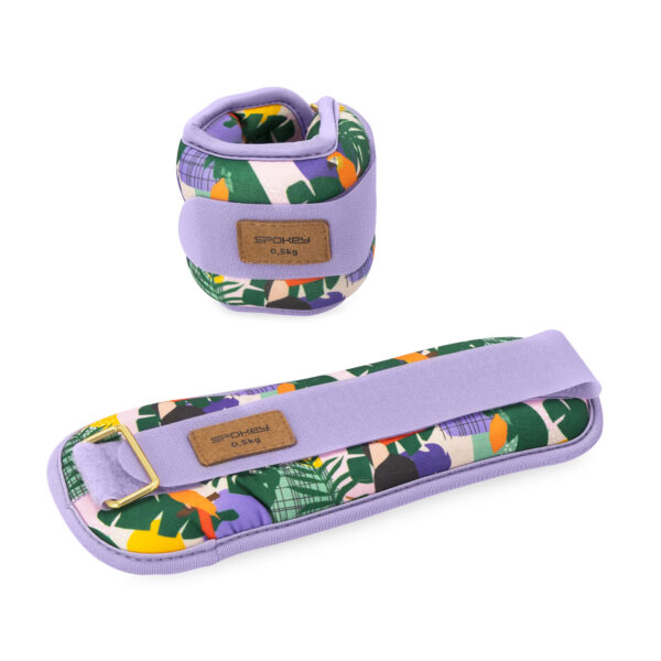 Randme-ja-pahkluuraskused-SPOKEY-Home-Jungle-2x0.5-kg-lilla-kirju-2 Randme- ja pahkluuraskused SPOKEY Home Jungle 2x0.5 kg, lilla-kirju