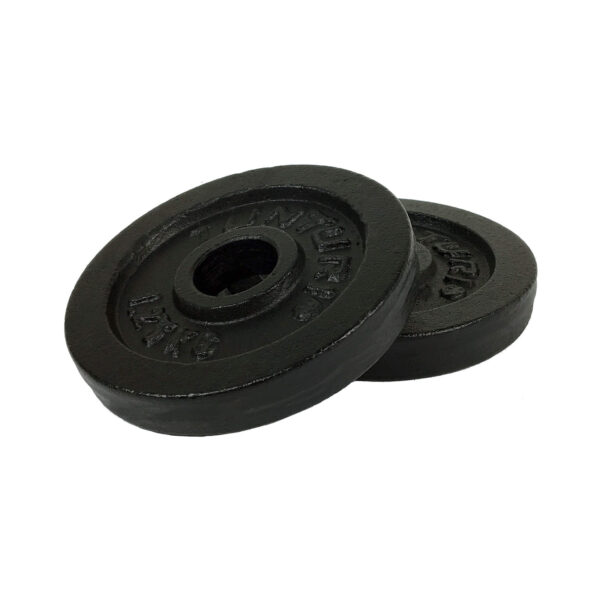Raskuskettad TUNTURI Plates Black, 30 mm, 1.25kg (paar)