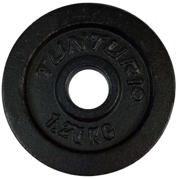 Raskuskettad TUNTURI Plates Black, 30 mm, 1.25kg (paar)