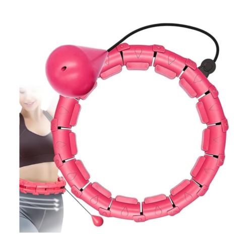 SmartHulaHoop_HHP007-roosa Masseeriv hularõngas raskusega Smart Hula Hoop HHP007, roosa